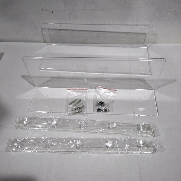 Set of 2 - Clear Acrylic Shelf for Funko  Bobbleheads Display Makeup Perfumes - Picture 5 of 6